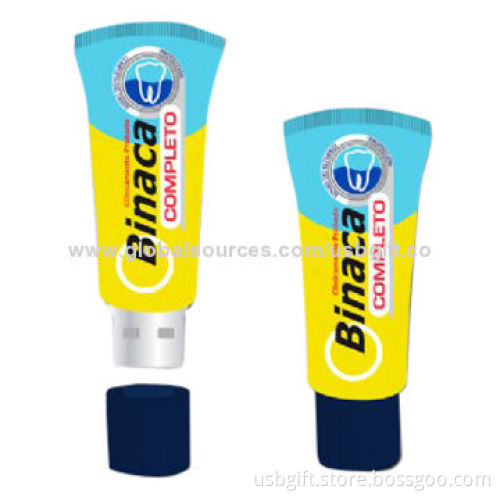USB flash memory, PVC material, toothpaste shape, 1-16GB capacity